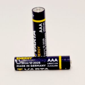 Batteri pakke med 2 stk 1.5V AAA (navn og type kan variere)