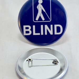 Badge blind med nål  Ø56mm.