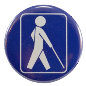 Badge Svagsyn med nål Ø56mm