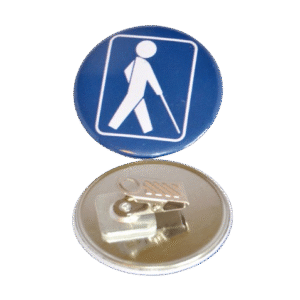Badge Svagsyn med klemme Ø56mm