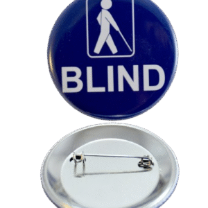 Badge blind med nål  Ø56mm.