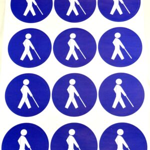 Klistermærke Ark m/12 runde Ø6 cm færdselsmærke