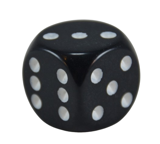 Svagsynsterning sort m/hvide øjne 22 x 22 mm